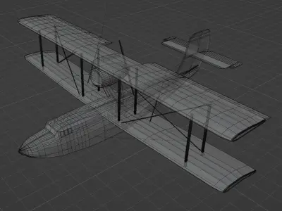 CAMS  37 airplane military camouflage Low-poly 3D model
