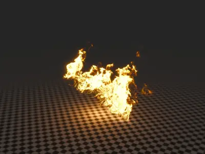 3D Fire flame 3D model