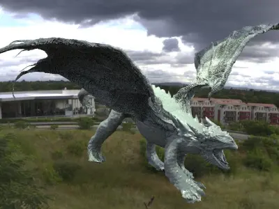 Dragon Crocodile hybrid 3D model