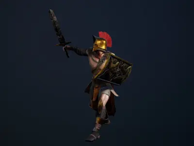 Gladiator Low-poly 3D model