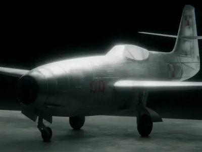 Yak-23 Polish Fighter Jet 3D model