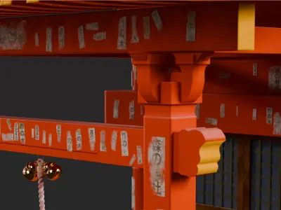 Japanese Shrine 3d Model 3D model