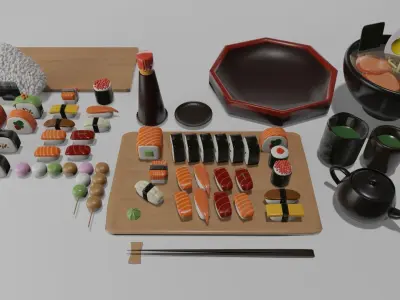 Japanese Food  3D model