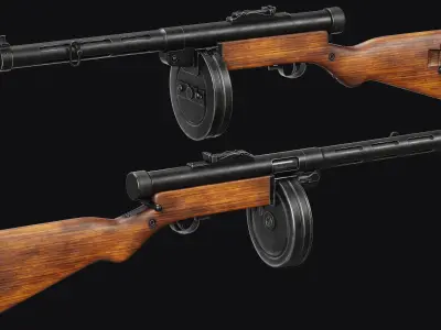 Suomi KP-31 Low-poly 3D model