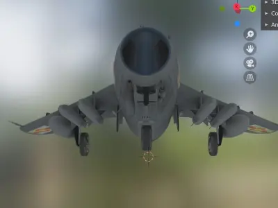 mig 17 jet Low-poly 3D model