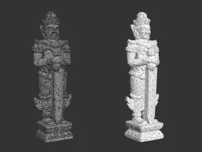 Ancient Khmer Statues -250522 3D Model Collection
