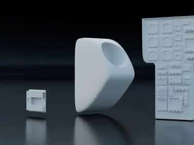 Cockpit Hughes 500 3D print model