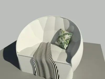 outdoor armchair  3d model 3D model