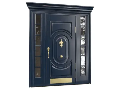 Entrance classic door 113 3D model