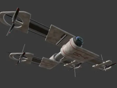 Extending Drone Model 02 Low-poly 3D model