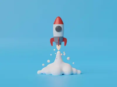 Rocket launch 3D model