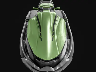 Jet Ski Pack Low-poly 3D model