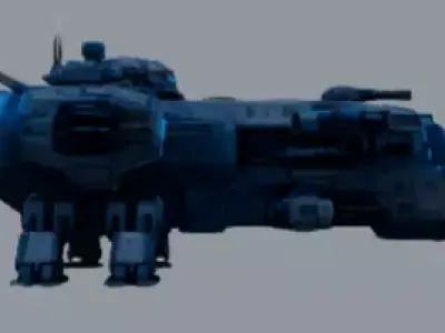 X-7R Heavy Assault Spaceship 3D model