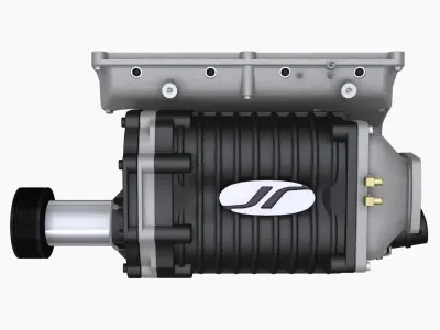 Jackson Racing K-Series supercharger Low-poly 3D model