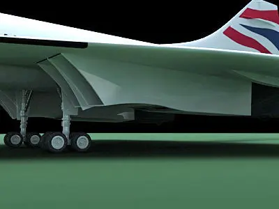 Concorde British Airways 3D model