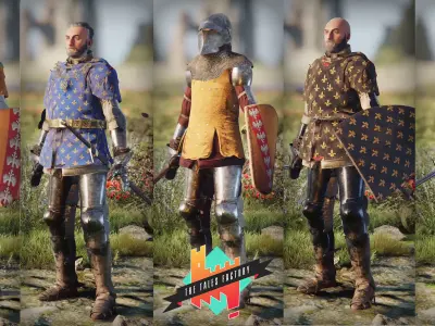 Knighthood Photoscanned Modular Knights Low-poly 3D model