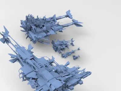 Star Wars inspired Racer 6 designs  3D model