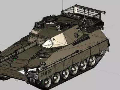 Tanque Argentino Mediano 2C - TAM 2C Low-poly 3D model