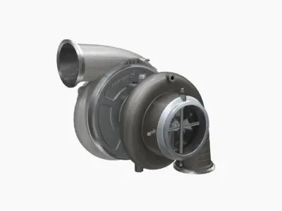 Harts X275 103mm turbocharger Low-poly 3D model