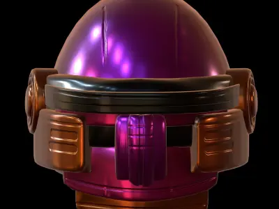 Gas mask helmet 3d model scifi Low-poly  Low-poly 3D model 558