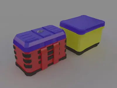 box case isky ammo army battle cargo cases container crate 3D model