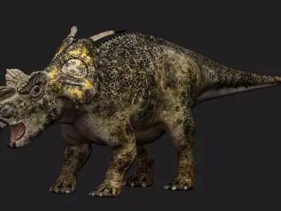 Achelousaurus Low-poly 3D model