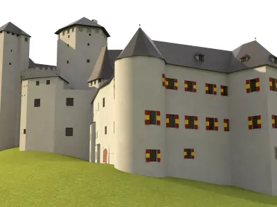 Burg Lockenhaus complex Historical Medieval Castle Fortress 3D model