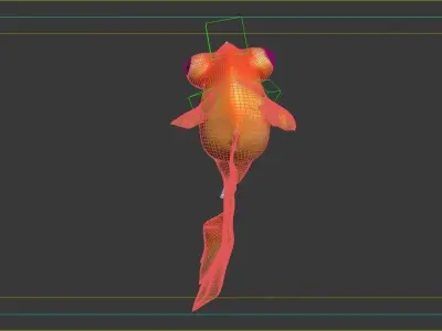 Goldfish Full RIGGED ANIMATED  3D model