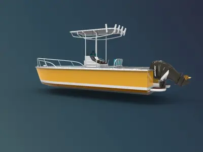 Boat luxury 1 3D model