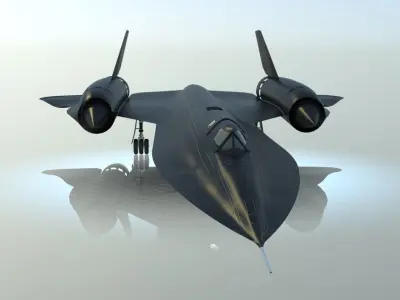 Lockheed SR-71 Blackbird Low-poly 3D model