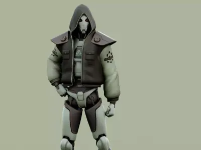 CYBORGTOPIA B-29  Rigged for Unreal Engine - Unity - MIXAMO 3D model