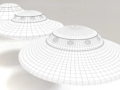 Alien Spaceship Low-poly 3D model