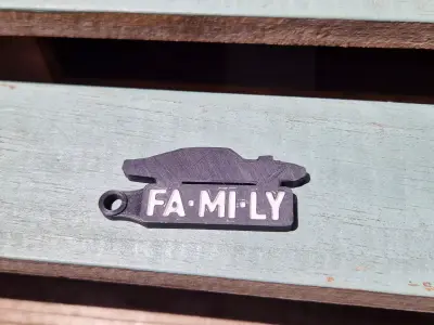 Family Keychain Free 3D model