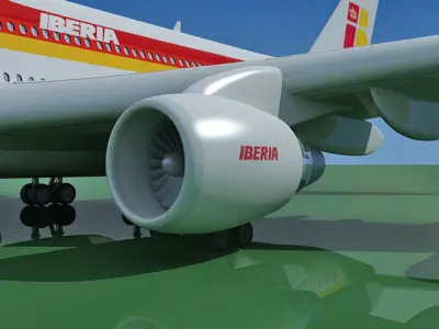 Airbus A380 Iberia 3D model