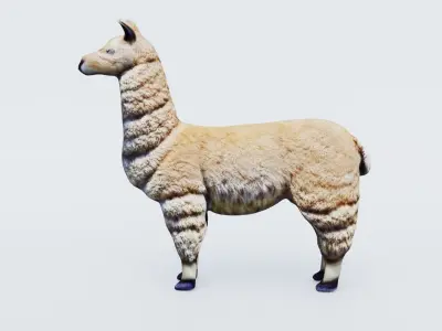Llama Free 3D model purchase