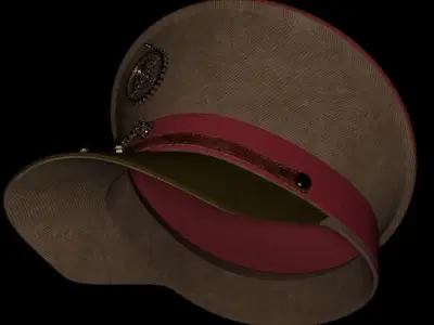 hat military old Low-poly 3D model