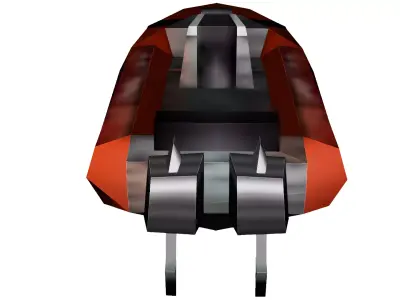 Stylized Inflatable Rescue Speedboat 3D model