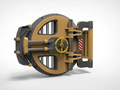 sci fi hatch 1 3D model