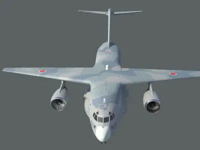 Kawasaki C-2 Low-poly 3D model