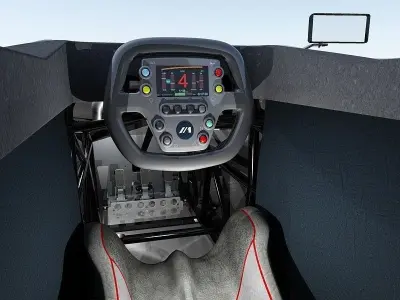 Car steering wheel 3D model