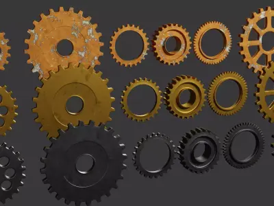 Gears Asset Pack 3D model