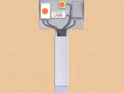 Control Panel 5 Low-poly 3D model