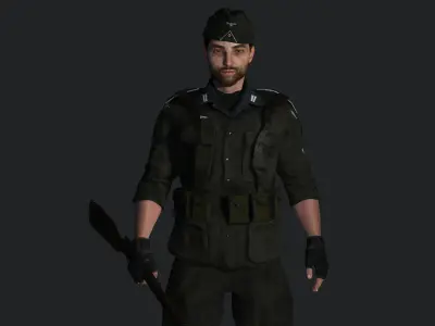 AAA 3D REALISTIC MALE CHARACTER - MILITARY ARMY OUTFIT Low-poly 3D model