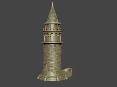 Galata Tower for Dice Game 3D print model