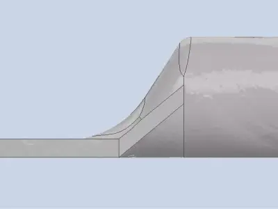 Copper tubular terminal 50mm 3D model