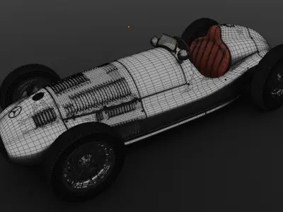Mercedes-Benz W165 1939 Realistic of Classic Grand Prix Car 3D model