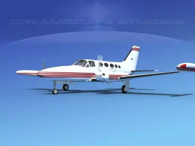 Cessna 414 Chancellor V10 3D model
