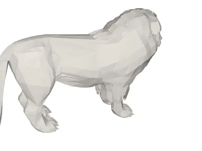 Lion Wild animal Low-poly 3D model