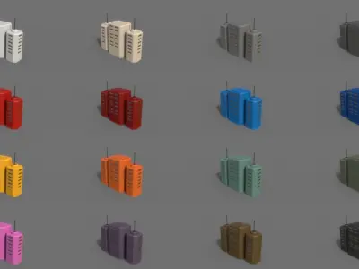 PBR Sci-Fi Building A27 Low-poly 3D model