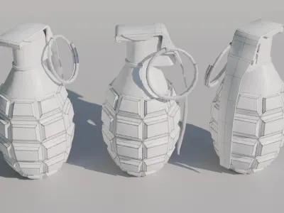Mk 2 Grenade Low-poly 3D model